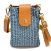 Argelia Raffia and Leather Crossbody Bag*Florence New