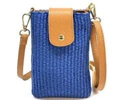 Argelia Raffia and Leather Crossbody Bag*Florence New
