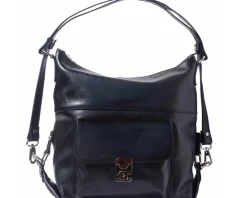 Barbara Convertible Leather Shoulder and Backpack Bag*Florence Fashion