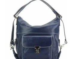 Barbara Convertible Leather Shoulder and Backpack Bag*Florence Fashion