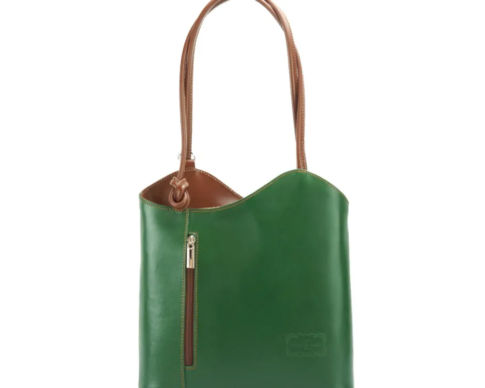 Cloe Leather Convertible Shoulder Bag and Backpack*Florence Outlet