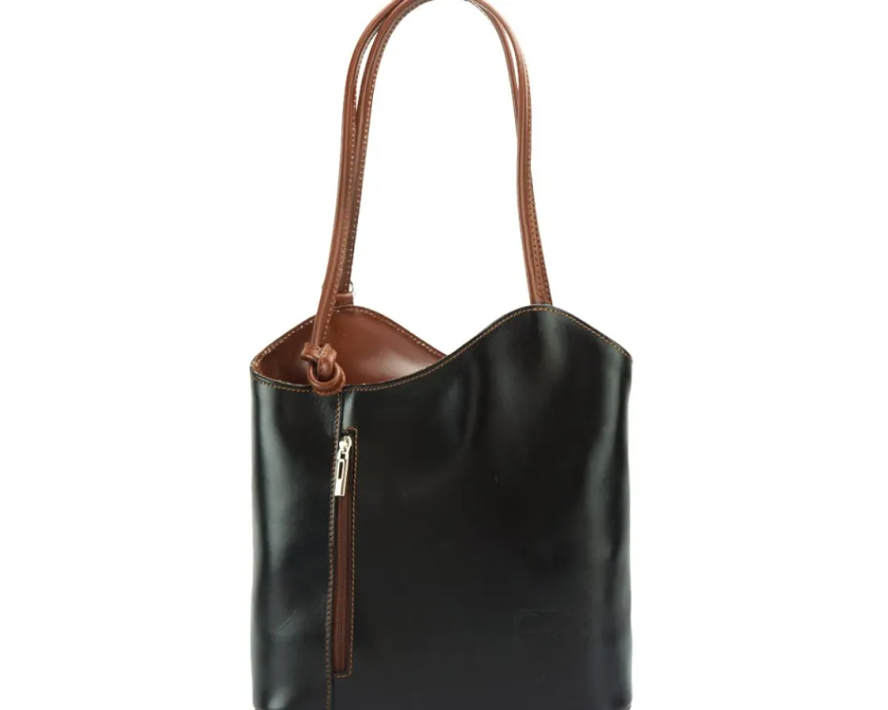 Cloe Leather Convertible Shoulder Bag and Backpack*Florence Outlet