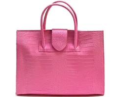 Crocetta Elegant Crocodile-Embossed Leather Briefcase*Florence Best