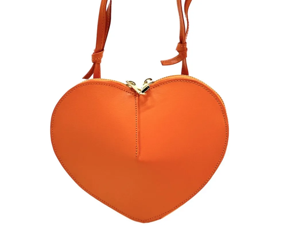 Cuoretta Mini Heart-Shaped Leather Crossbody Bag*Florence Discount