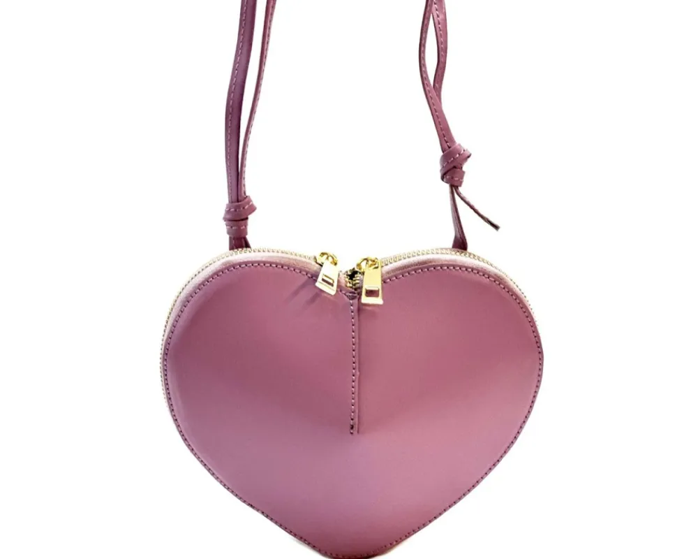 Cuoretta Mini Heart-Shaped Leather Crossbody Bag*Florence Discount
