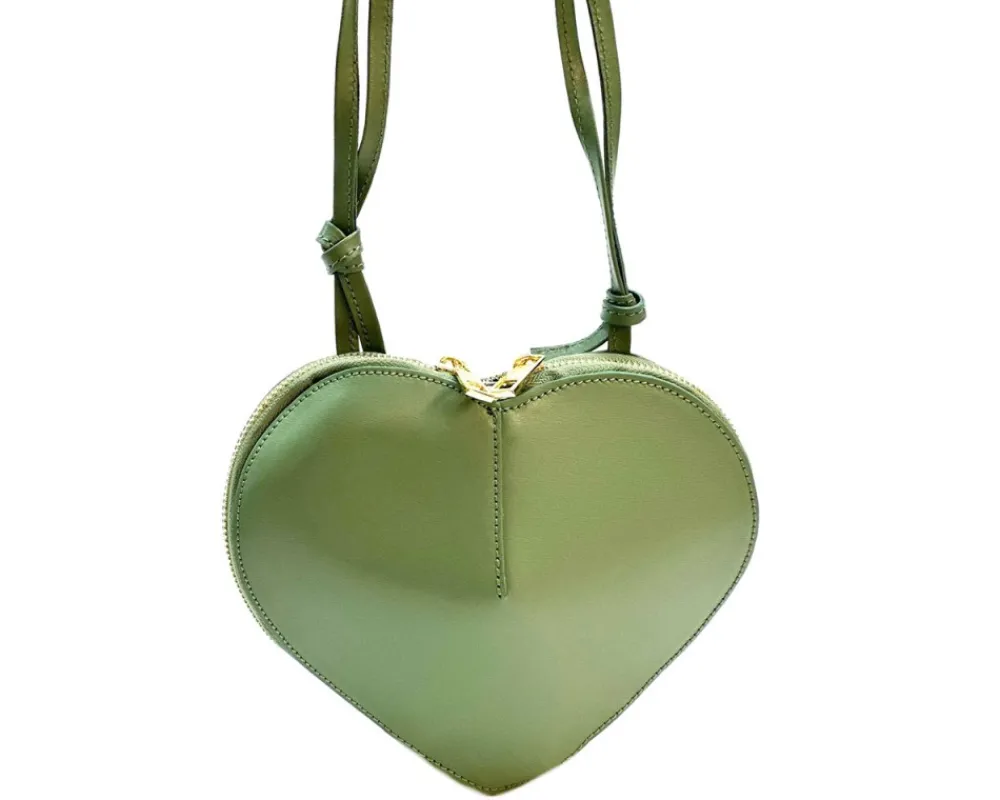 Cuoretta Mini Heart-Shaped Leather Crossbody Bag*Florence Discount