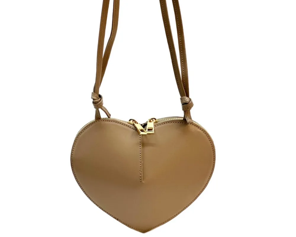 Cuoretta Mini Heart-Shaped Leather Crossbody Bag*Florence Discount