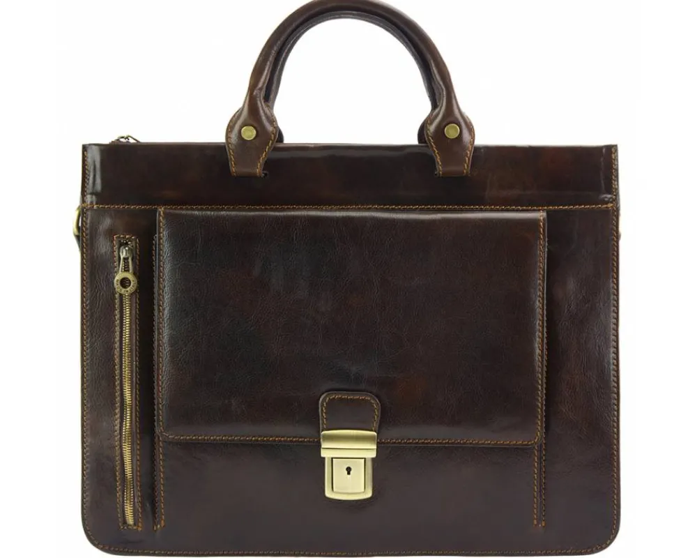 Donato leather Briefcase*Florence Sale
