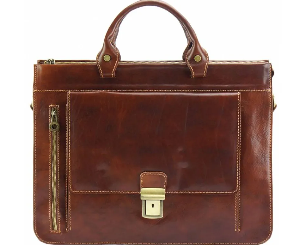 Donato leather Briefcase*Florence Sale