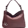 Elena Hobo Italian Leather Shoulder Bag*Florence Clearance