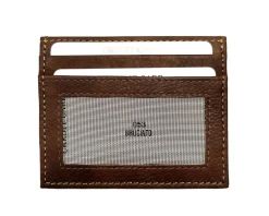 Genuine Leather Credit Card Holder with Transparent Window*Florence Clearance