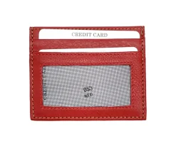 Genuine Leather Credit Card Holder with Transparent Window*Florence Clearance