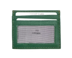 Genuine Leather Credit Card Holder with Transparent Window*Florence Clearance