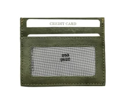 Genuine Leather Credit Card Holder with Transparent Window*Florence Clearance