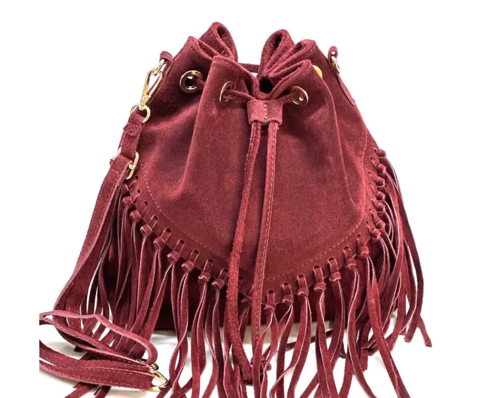 Ileana leather Bucket Bag*Florence Fashion