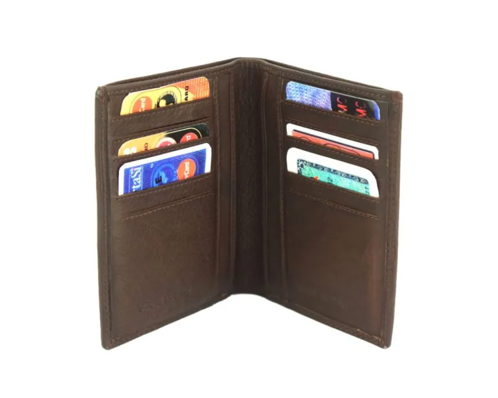 Ivo Leather Wallet Vertical Design for Maximum Organization*Florence New