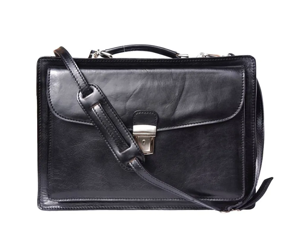 Leather briefcase Business class with two compartments*Florence Hot