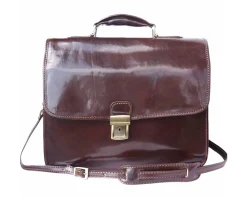 Leather briefcase with Laptop compartment inside*Florence Sale