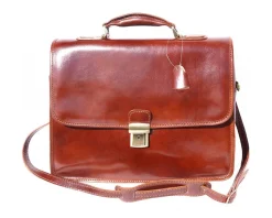 Leather briefcase with Laptop compartment inside*Florence Sale
