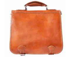 Leather briefcase with two compartments*Florence Discount