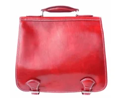 Leather briefcase with two compartments*Florence Discount