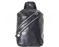Leather waist bag for mens made in genuine calfskin leather*Florence New