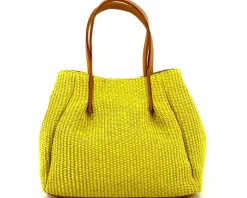 Ludmilla Handmade Raffia and Leather Bag*Florence Online