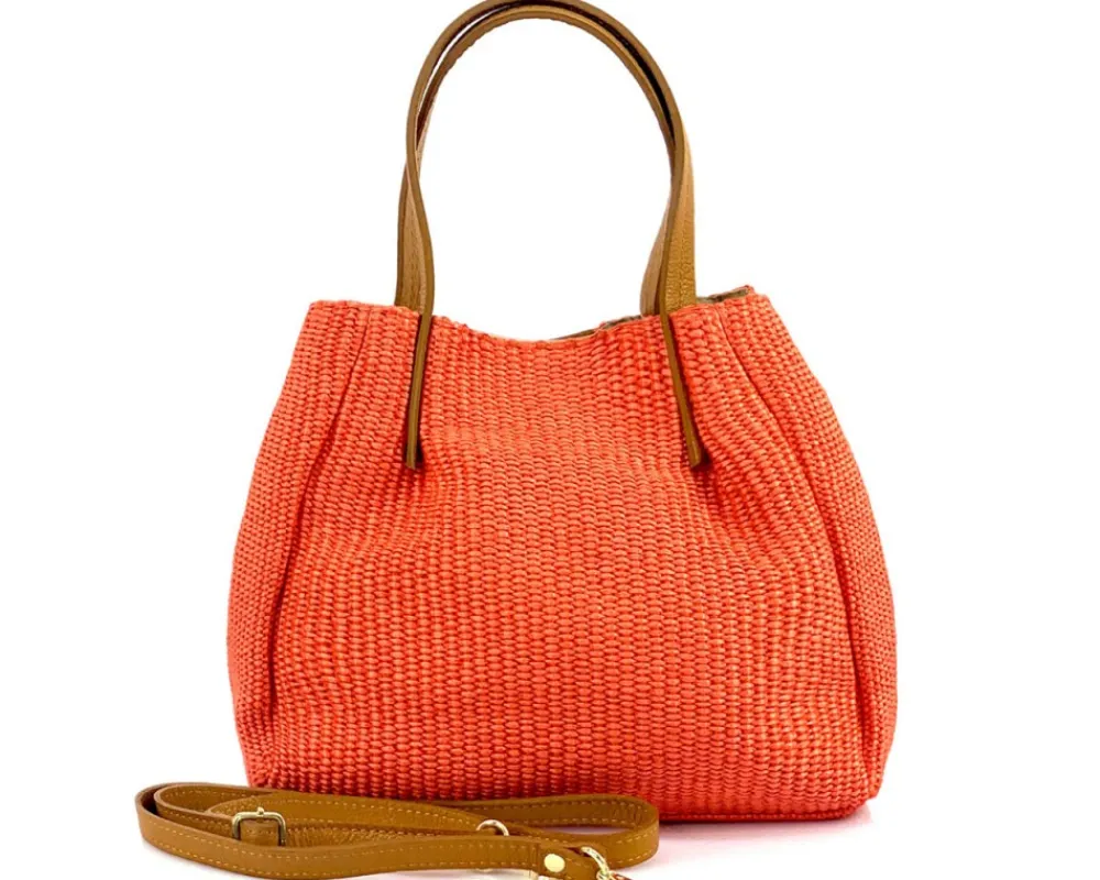Ludmilla Handmade Raffia and Leather Bag*Florence Online