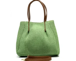 Ludmilla Handmade Raffia and Leather Bag*Florence Online