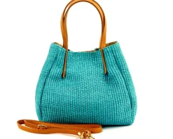 Ludmilla Handmade Raffia and Leather Bag*Florence Online