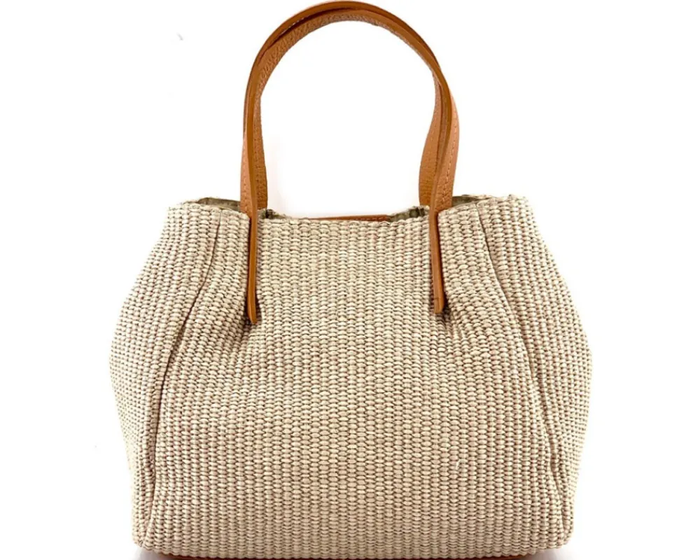 Ludmilla Handmade Raffia and Leather Bag*Florence Online
