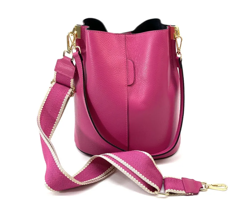 Maddalena GM leather bucket bag*Florence Outlet