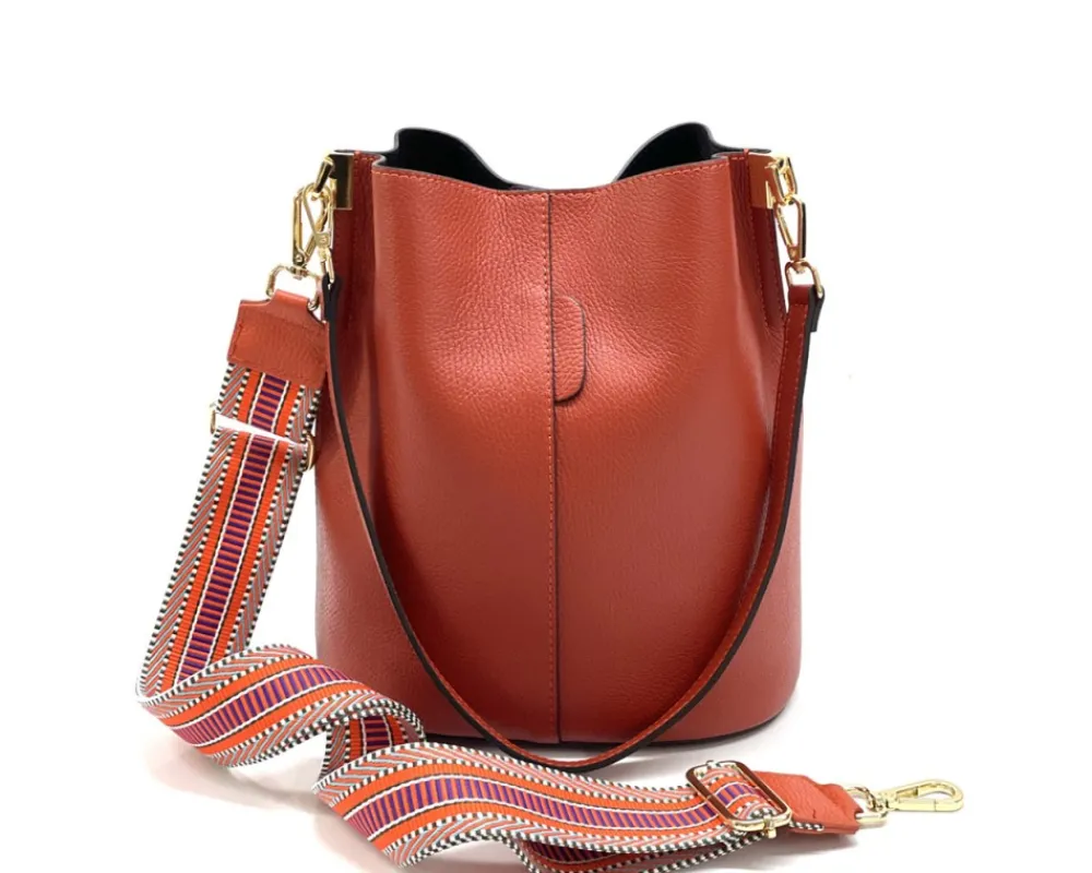 Maddalena GM leather bucket bag*Florence Outlet