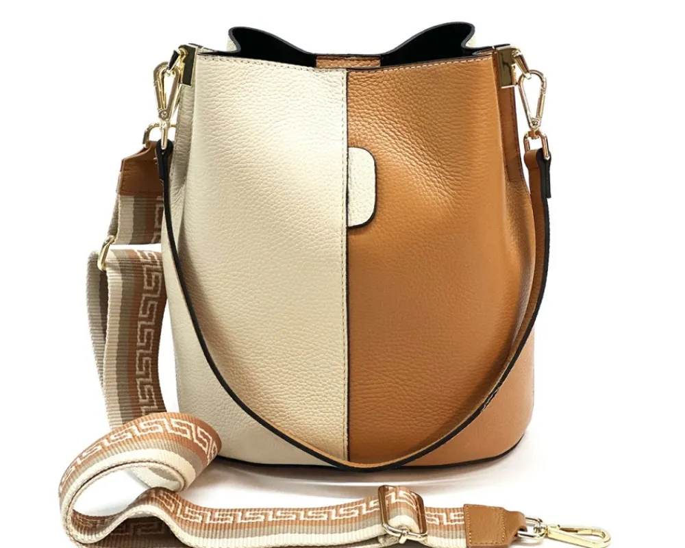 Maddalena GM leather bucket bag*Florence Outlet