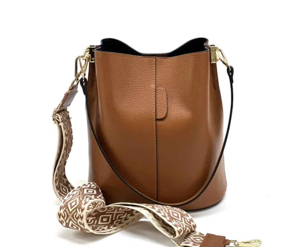 Maddalena GM leather bucket bag*Florence Outlet