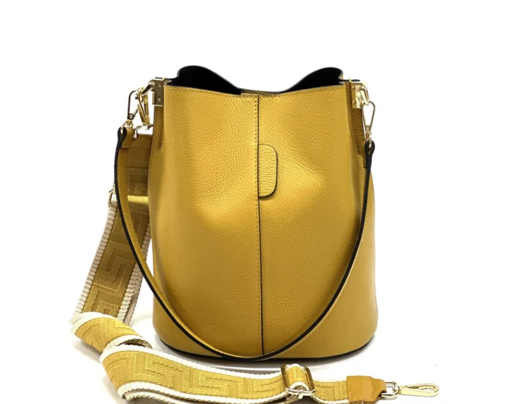 Maddalena GM leather bucket bag*Florence Outlet