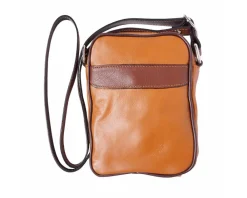 Man‘s shoulder bag in soft genuine calf-skin leather*Florence Fashion
