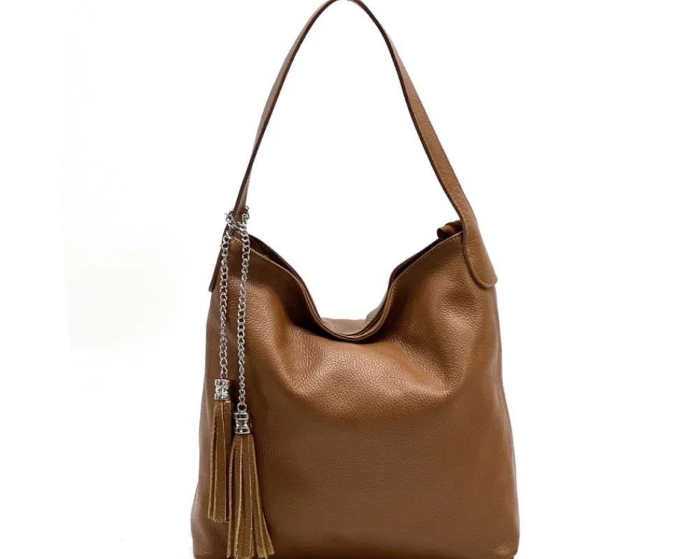 Prudenzia Leather Shoulder Bag*Florence Clearance