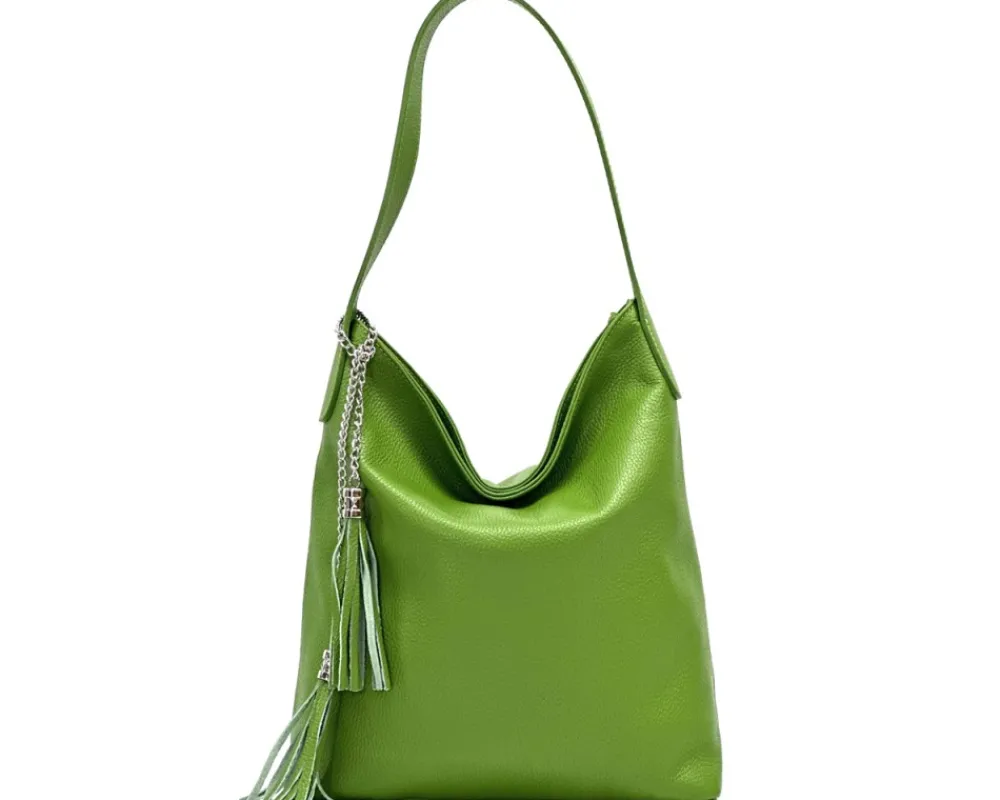Prudenzia Leather Shoulder Bag*Florence Clearance