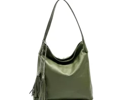Prudenzia Leather Shoulder Bag*Florence Clearance