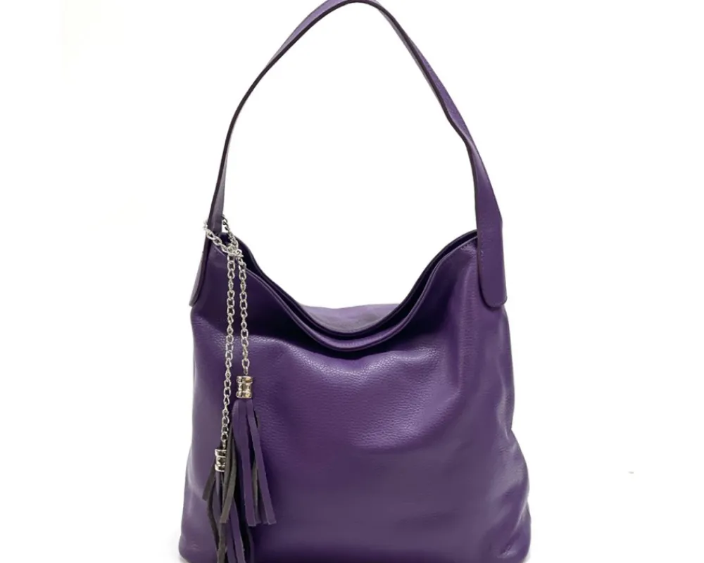 Prudenzia Leather Shoulder Bag*Florence Clearance