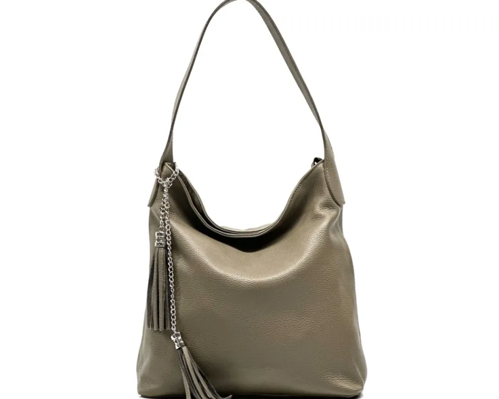 Prudenzia Leather Shoulder Bag*Florence Clearance
