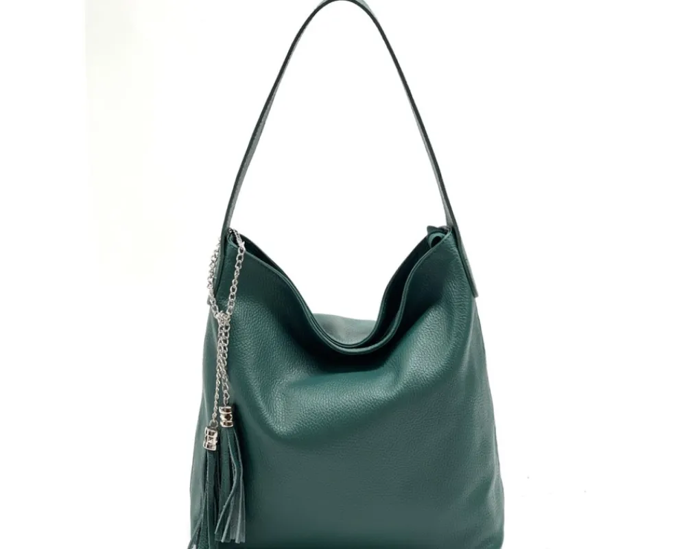 Prudenzia Leather Shoulder Bag*Florence Clearance
