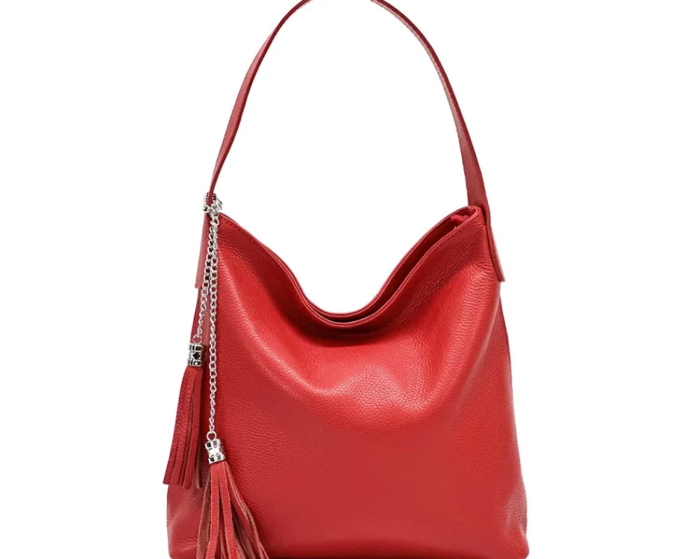 Prudenzia Leather Shoulder Bag*Florence Clearance