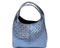 Regina Italian Handmade Quilted Leather Hobo Bag*Florence Fashion