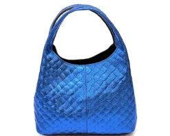 Regina Italian Handmade Quilted Leather Hobo Bag*Florence Fashion