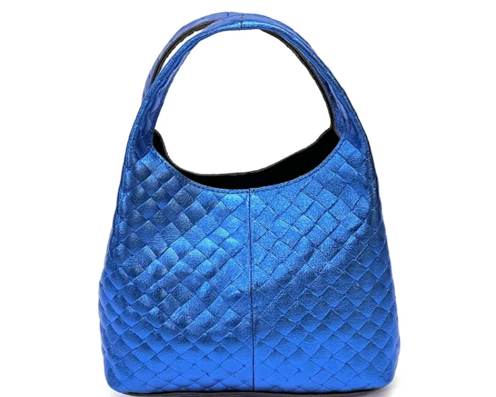 Regina Italian Handmade Quilted Leather Hobo Bag*Florence Fashion