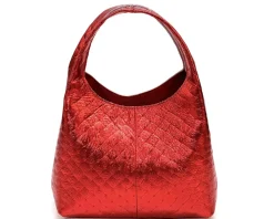 Regina Italian Handmade Quilted Leather Hobo Bag*Florence Fashion