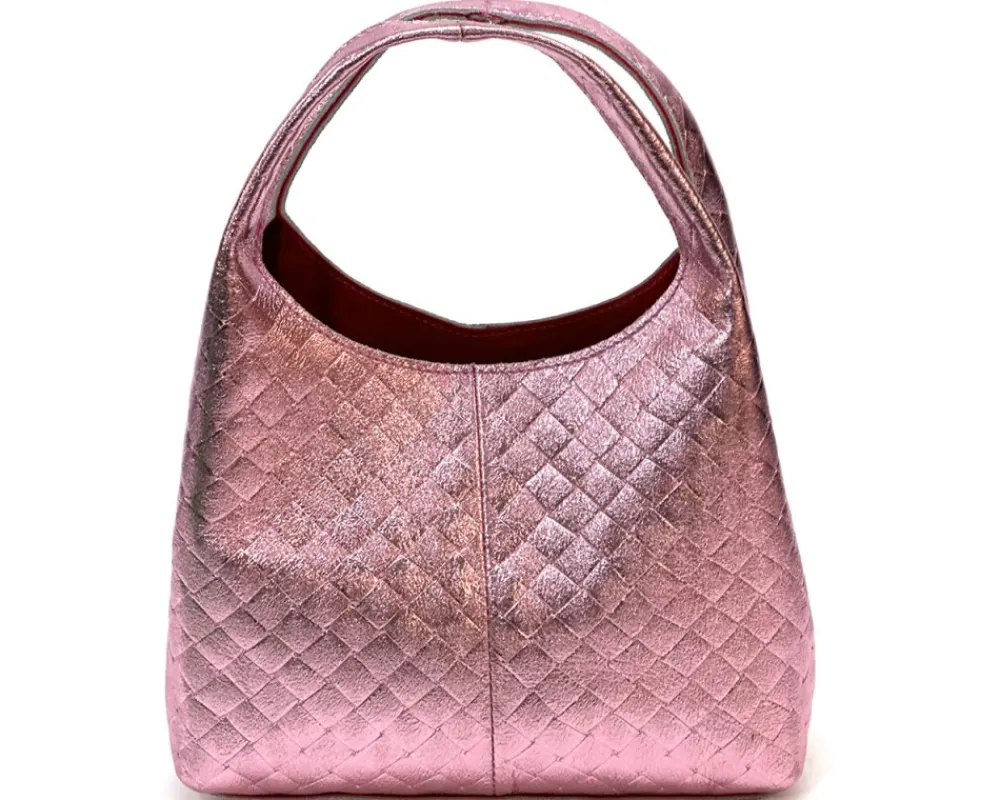 Regina Italian Handmade Quilted Leather Hobo Bag*Florence Fashion