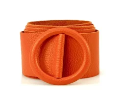 Rings of Elegance Genuine Leather Belt with Decorative Ring*Florence Hot